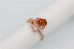 1.3ct Citrine Rose Gold Color Elegant RingRing