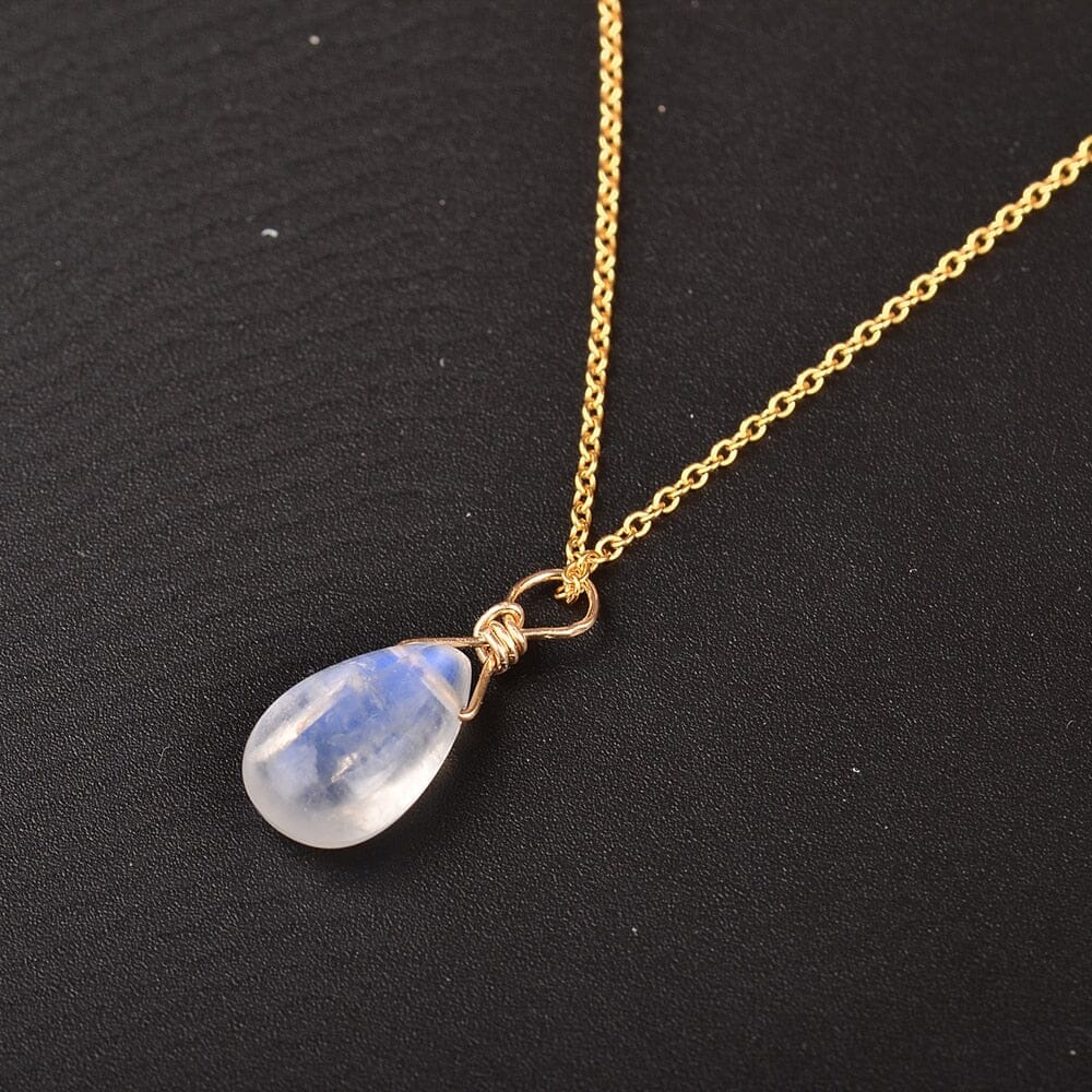 Romantic Gift Natural Moonstone Pendant NecklaceNecklace