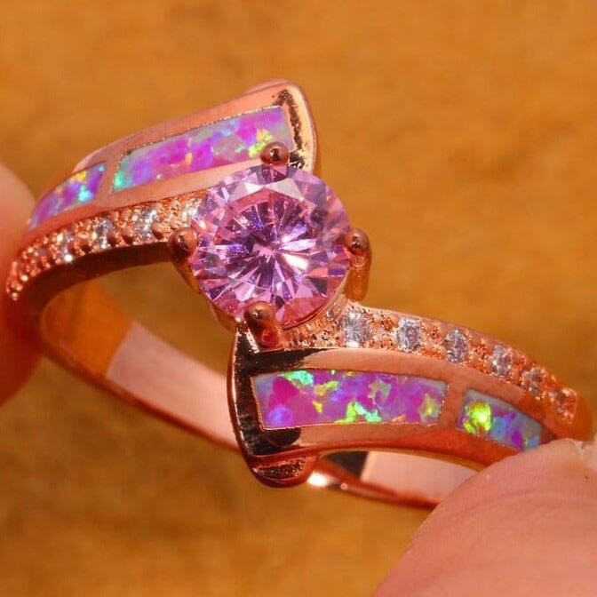 Fire Opal Pink Topaz RingRing