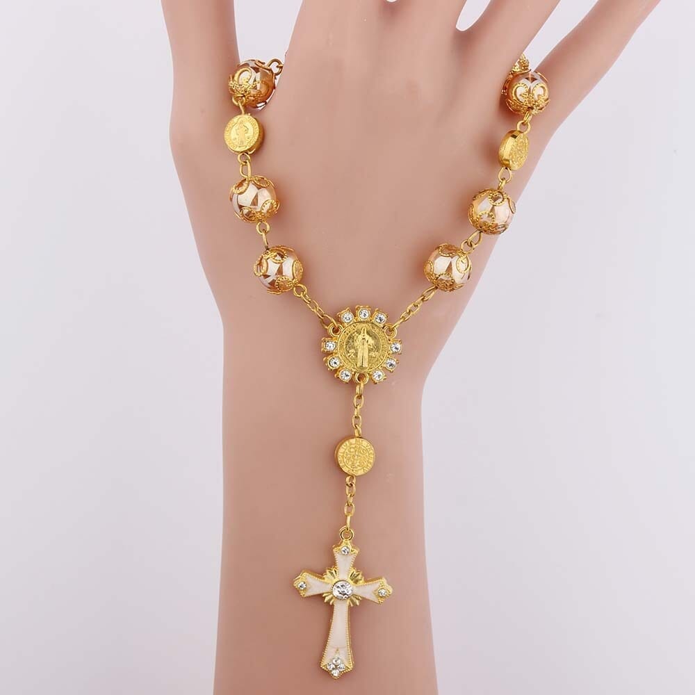 WWJD Rosary Centerpiece BraceletBracelet