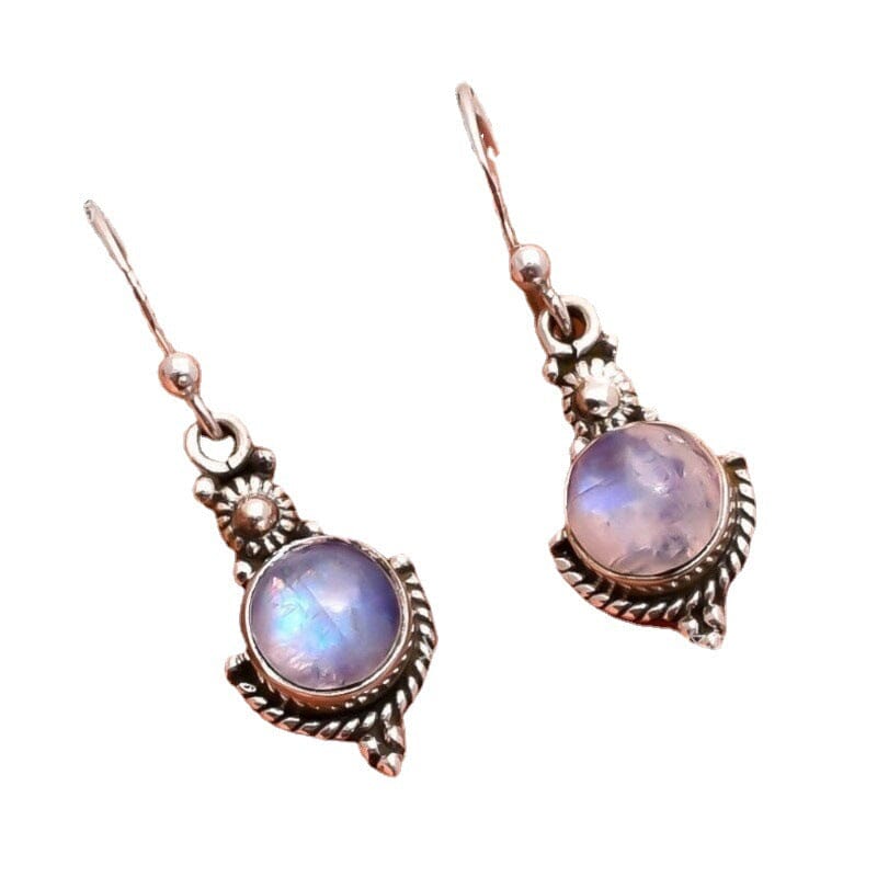 Ethnic Rainbow Moonstone Drop EarringsEarrings