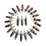 24pcs/Set Bloodstone Pillar Shape PendantsPendant