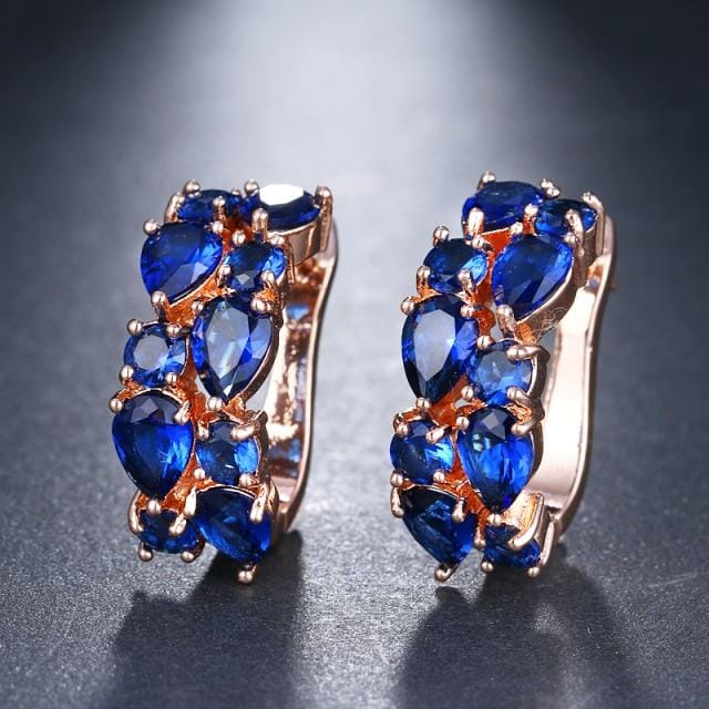 Multi Rose Gold Color EarringsEarringsRose Gold Blue