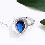 Pretty Classic Water Drop Ruby Ring - 925 Sterling SilverRing