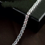 14K White Gold Filled Round Diamond BraceletBracelet