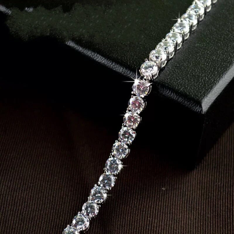 14K White Gold Filled Round Diamond BraceletBracelet