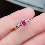 Girls Lovely Ruby Resizeable Ring - 925 Sterling SilverRing