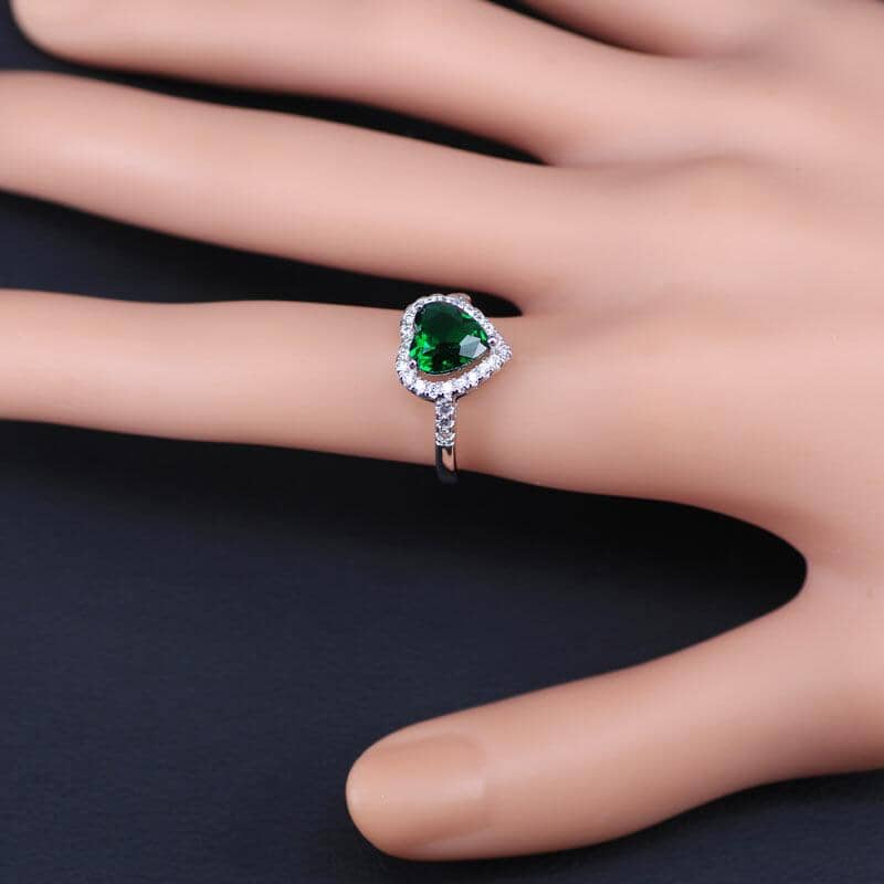 Heart Emerald Jewelry SetNecklace