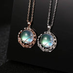 Temperament Clavicle Elegant Moonstone Pendant Necklace - 925 Sterling SilverNecklace