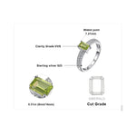Simple Elegant Peridot Solitaire Ring - 925 Sterling SilverRing