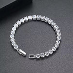 14K White Gold Filled Round Diamond BraceletBracelet