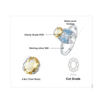 Cicada Enamel Natural Citrine Ring - 925 Sterling SilverRing