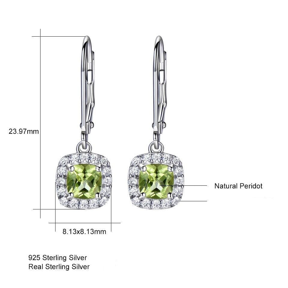 Genuine Peridot Long Drop EarringsEarrings