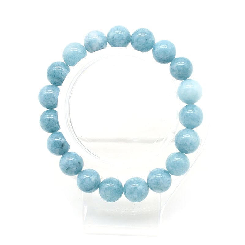 Natural Aquamarine Stone Beaded BraceletBracelet