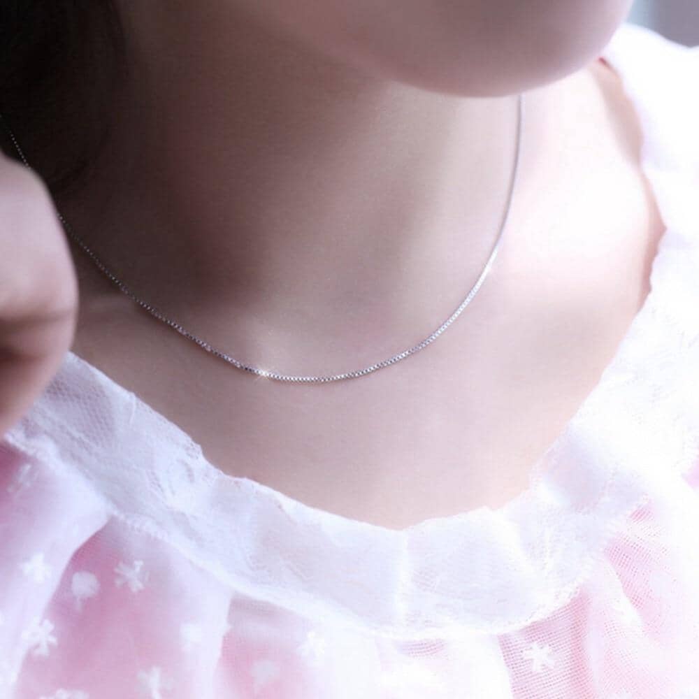 100% Genuine 925 Sterling Silver Twisted Chain NecklaceNecklace