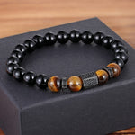 Matte Onyx Stone and Tiger Eye BraceletBracelet