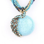 Peacock Turquoise NecklaceNecklaceSky Blue