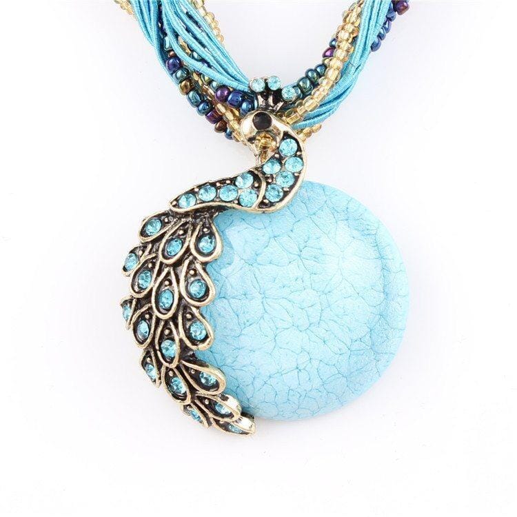 Peacock Turquoise NecklaceNecklaceSky Blue