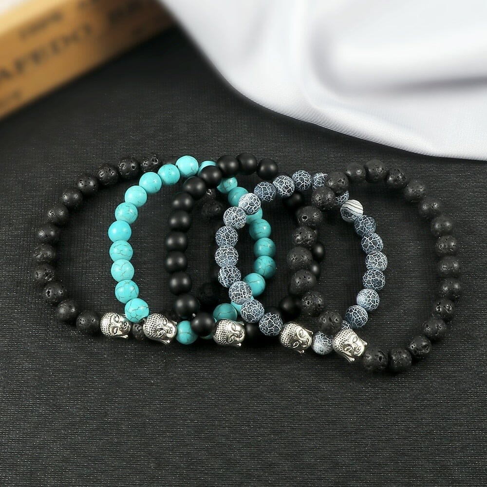 Men Buddha Natural Stone Bead BraceletsBracelet