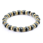 Classic Hematite Stone BraceletBraceletWhite Crystal