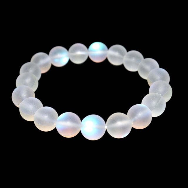 Natural Stone Beads Crystal Glass BraceletBraceletWhite Crystal