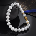 White Turquoise Buddhist Meditation Beads BraceletBracelet