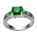 Simulated Emerald White Gold Filled RingRing