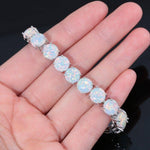 Splendid White Fire Opal Chain & Link BraceletBracelet