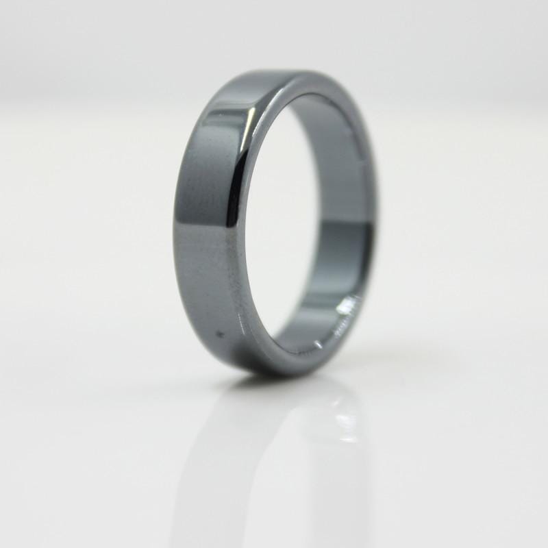 Smooth Flat Classic Hematite RingRing11