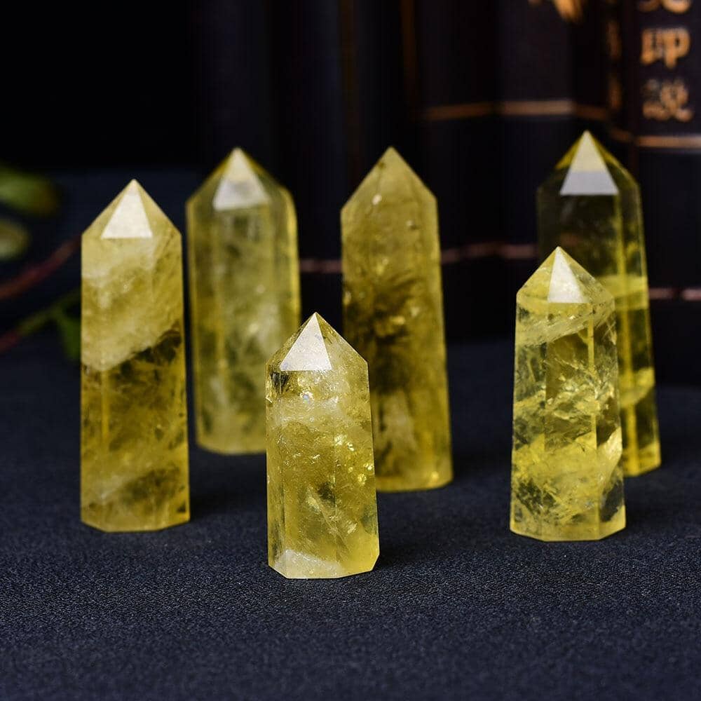 Natural Citrine Quartz Crystal WandRaw Stone
