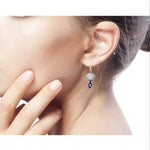 Natural Moonstone Pear Dangling EarringsEarrings