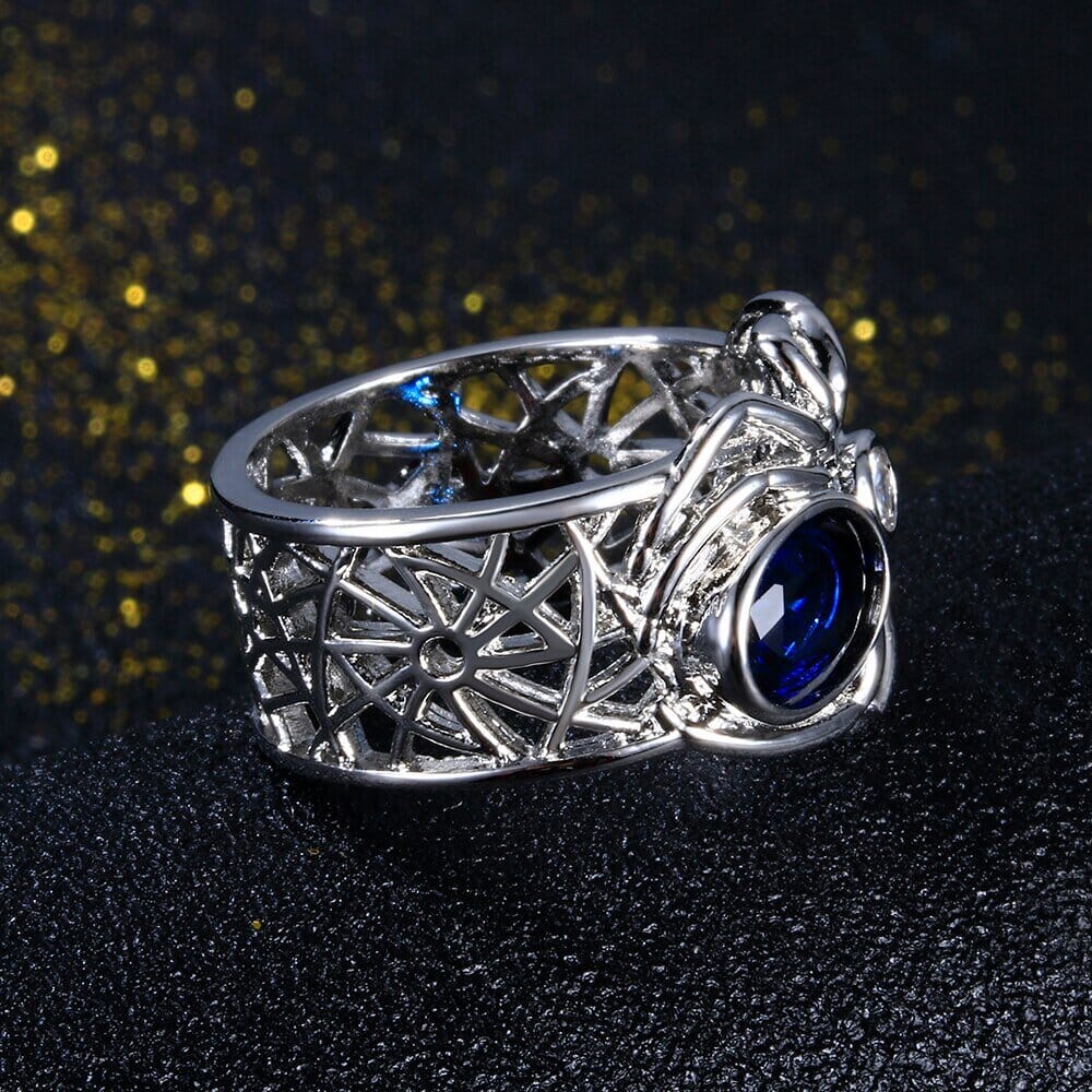 Spider-Punk Sapphire Ring - 925 Sterling SilverRing