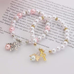 Pearl with Angel Charm WWJD BraceletBracelet