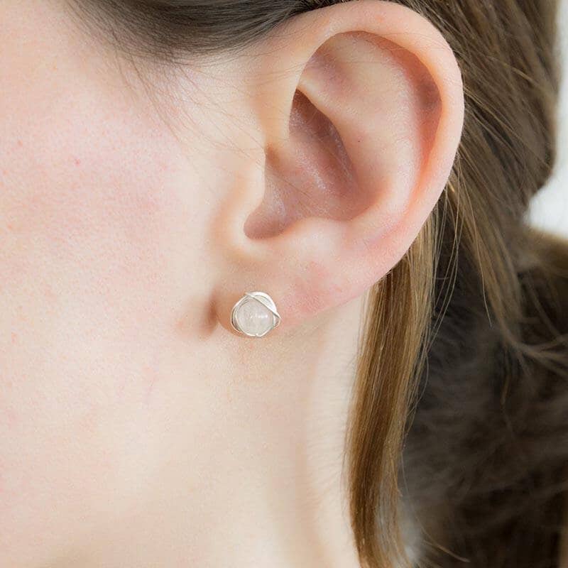 Mini Lantern Moonstone EarringsEarrings