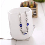 Sapphire Crystal Heart Charm BraceletBracelet