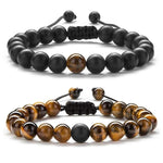 2pcs/set Black Onyx and Tiger Eye Couple BraceletsBracelet