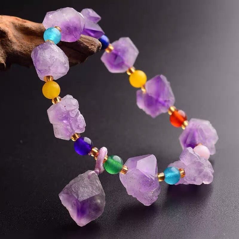 Natural Uruguay Amethyst Original Stone Amulet BraceletsBracelet