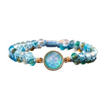 Blue Round Opal Bracelets Braided BraceletBracelet