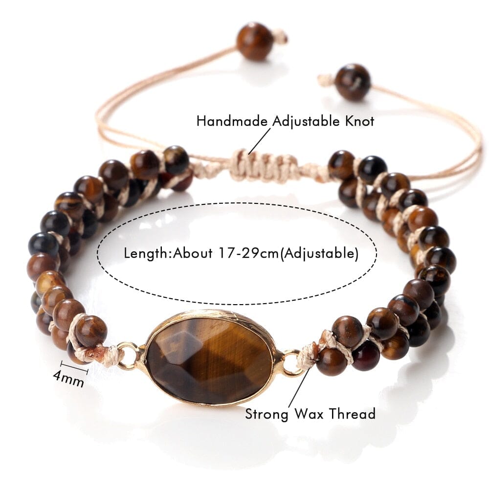 Natural Tiger Eye Stone Yoga Wrap BraceletBracelet
