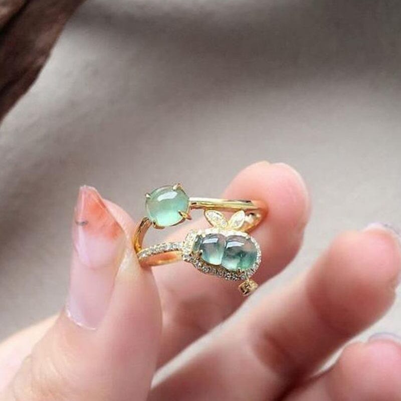 Inspired Design Hetian Jade Adjustable RingRing
