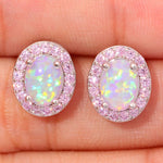 Pink Fire Opal Stud EarringsEarrings