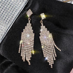 Cascading Glamour Dangling Tassel Drop EarringsEarringsRose Gold