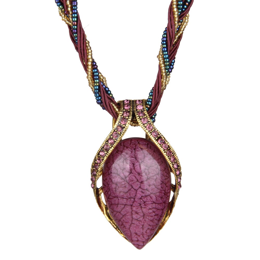 Reiki Ball Opal Stone NecklaceNecklace