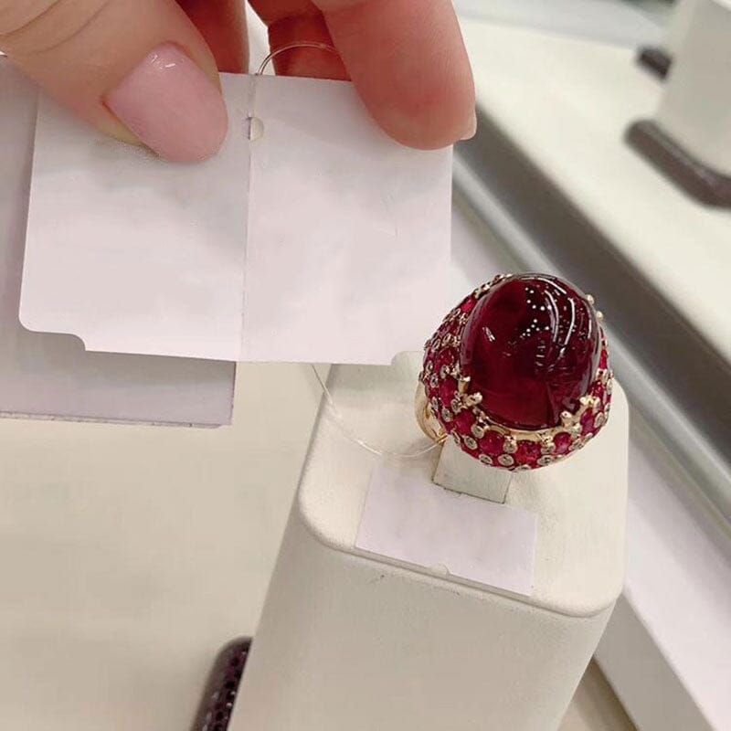 Luxury Exaggerated Lovely Ruby Resizable RingRing