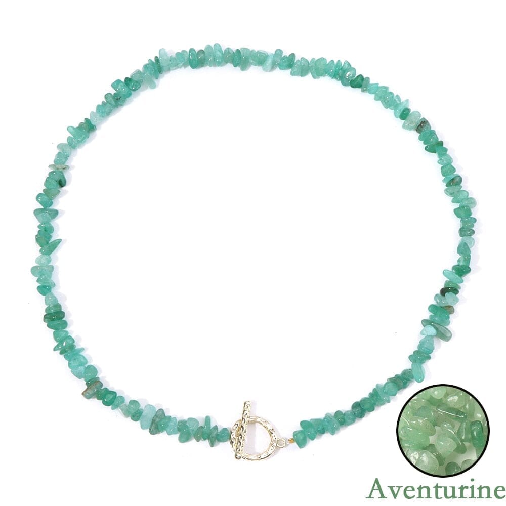 Boho Fashion Aventurine and other Stone Chips ChokerNecklace6 Aventurine