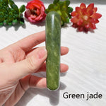 1pc Crystal Stone Body Massage Yoni Healing WandWandGreen jade