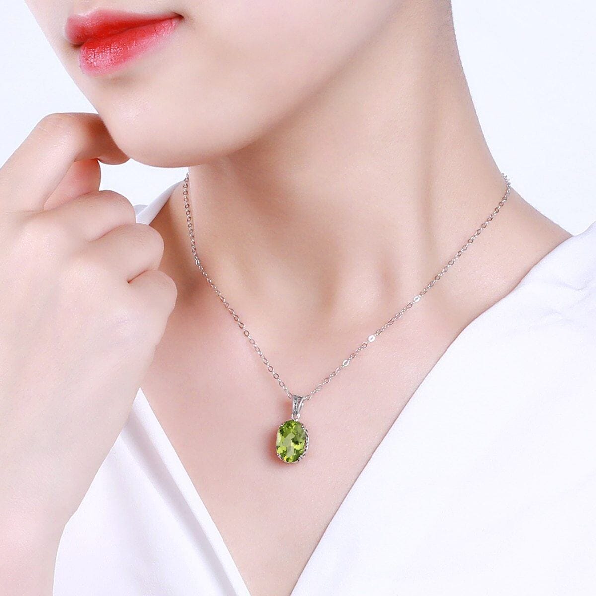 Peridot 925 Sterling Silver NecklaceNecklace