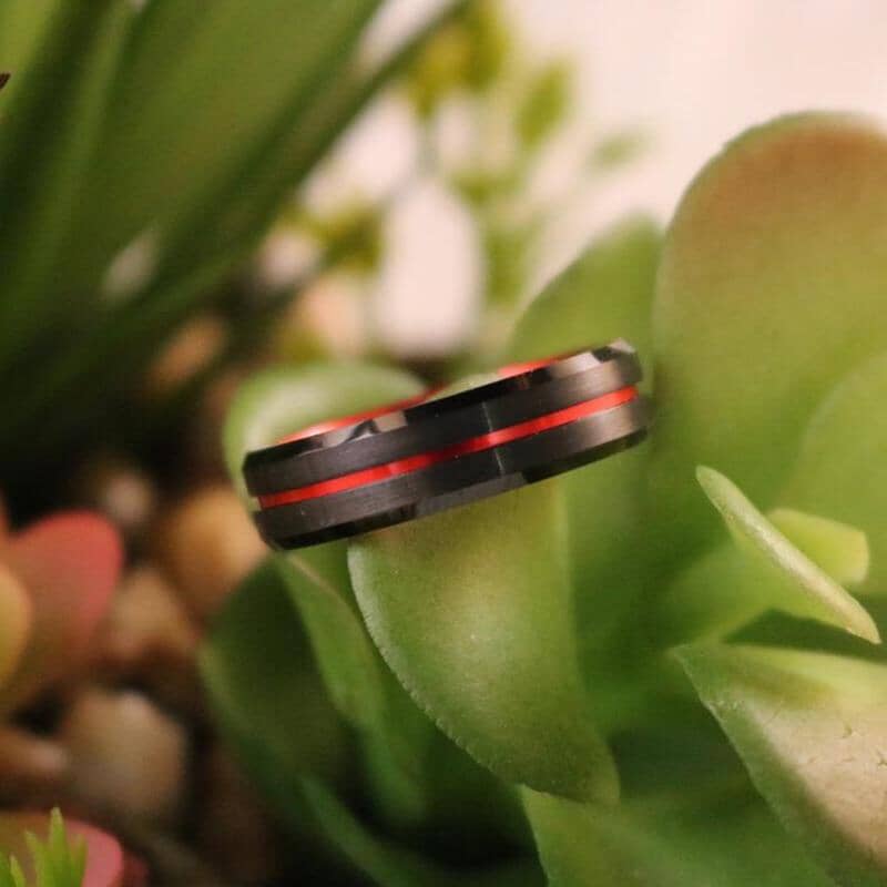 Men's Red Tungsten Carbide RingRing