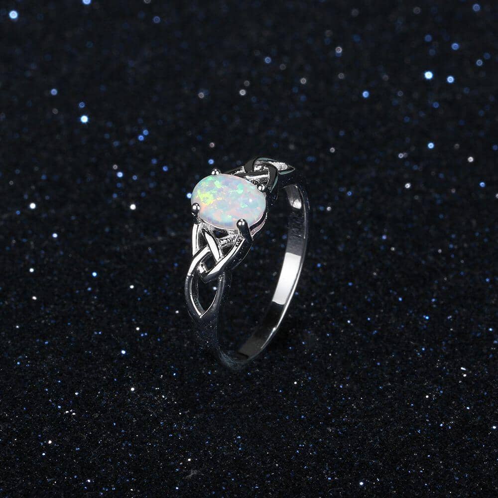 925 Sterling Silver Milky Opal RingRing
