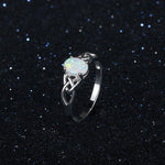 925 Sterling Silver Milky Opal RingRing